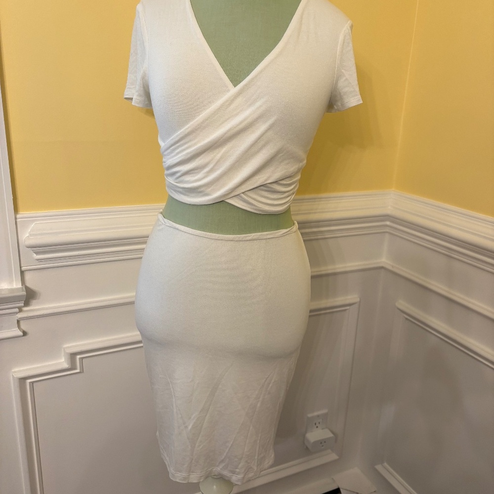 Lulus Two Piece Crop Top And Mini Skirt.  Size: S